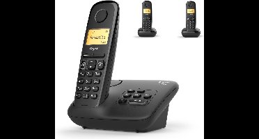 Gigaset A270A, Analoge-/DECT-telefoon, Draadloze handset, Luidspreker, 80 entries, Nummerherkenning, Zwart