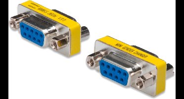 Digitus Adapter Serieel [1x D-sub bus 9-polig - 1x D-sub bus 9-polig] Zilver, Blauw, Geel