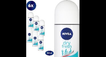 NIVEA Dry Fresh - 6 x 50ml - Voordeelverpakking - Deodorant Roller