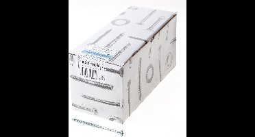 Spaanplaatschroef - Pozidrive 2 - 5,0 x 100mm - Deeldraad - Verzinkt (200 stuks)