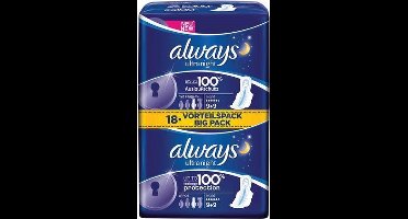 Always Ultra Night - Maandverband - 3 Night With Wings - Instant Dry - 18st