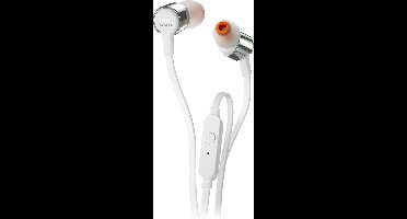 JBL Tune 210 - In-ear Oordopjes Bedraad - Oortjes met Microfoon - 3.5 mm Koptelefoon Aansluiting - Pure Bass Sound - Zilver