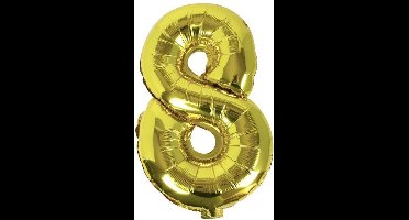 Ginger Ray Pick & Mix - Folieballon cijfer 8 - goud