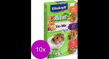 Vitakraft Hamster Kracker 3in1 Mulitvitamine/Honing/Fruit - Knaagdiersnack - 10 x 168 g