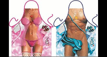 Cupid man en vrouw - Sexy Grappig Leuk Schort Keukenschort