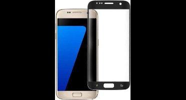 Screenprotector geschikt voor Samsung Galaxy S7 Tempered Glass Glazen Screen Protector - Volledig Beeld Dekkend - Transparant Zwart van iCall