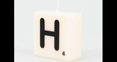 Letter Kaarsje - H