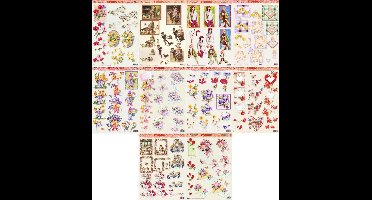 10x 3DA4 Knipvellen - Voor elk wat wils - Maak zelf prachtige wenskaarten en fotoalbums