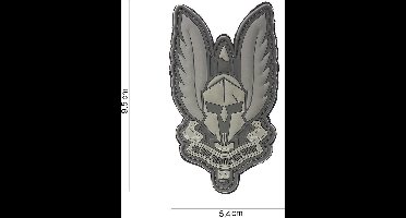 101 Inc Embleem 3D Pvc Spartan Grijs  10098