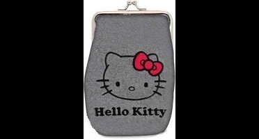 Hello Kitty Portemonnee wol hoofd grijs