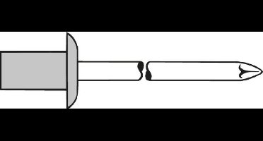 CAP-standaard-blindklinknagel Vlakrondkop 4,8x11,0mm GESIPA