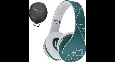 PowerLocus P2 - Draadloze Over-Ear Koptelefoon Inklapbaar - Bluetooth Hoofdtelefoon - Met microfoon – Headphone - Micro SD mode – Incl. Carry Case – Blauw