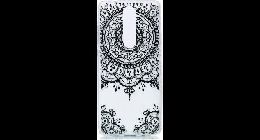 Shop4 - Nokia 5.1 (2018) Hoesje - Zachte Back Case Mandala Zwart