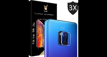 3x Camera Lens Screenprotector geschikt voor Huawei Mate 20 Pro | Case Friendly | Tempered Glass van iCall