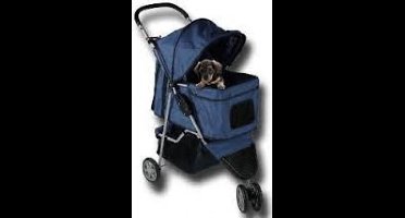 Topmast Hondenbuggy Donkerblauw 3 wielen