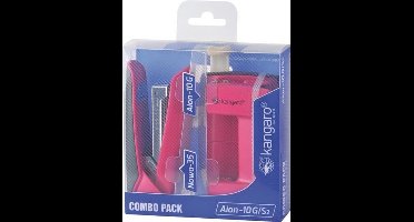 Kangaro perforator + nietmachine combipack- roze - K-7203906