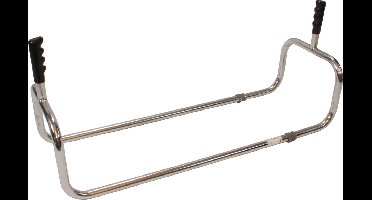 Verchroomde Stalen Bedsteun met Handgrepen – Verstelbaar 91-136 cm - Veiligheidshulp voor in bed