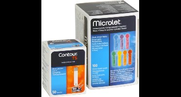Contour TS bloedglucosestrips (50) + Microlet lancetten (100)
