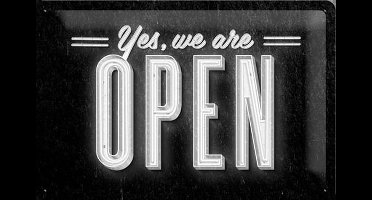 Nostalgic Art Metalen bord Yes, we are open