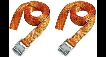 MasterLock Spanbanden - 2.5m x 25mm - Oranje - 2 stuks - 3210EURTAT