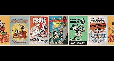 Mickey Mouse Zelfklevende Behangrand Vintage