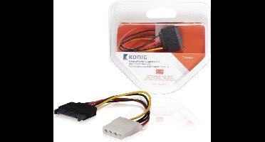 Interne Stroomkabel SATA 15-Pins Male - Molex Female 0.15 m