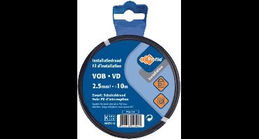 PROFILE installatiedraad VOB (België) VD (Nederland) - 2,5mm² - zwart - 10 meter