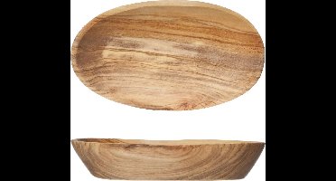 Cosy & Trendy Schaaltje - Olijfhout - Ovaal - 12 cm