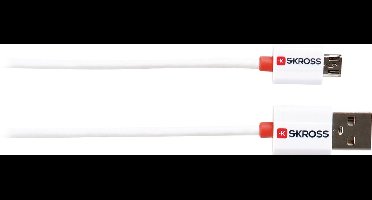 USB 2.0 Kabel USB A Male - USB-Micro-B 1.00 m Wit