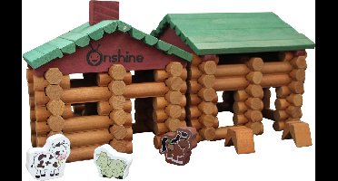 Houten Blokken - Blokhut - 170 stuks