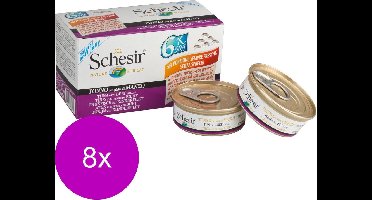 Schesir Kat Mp Blik Gelei Tonijn/Rundvlees - Kattenvoer - 8 x (6x50 g)