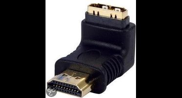 Valueline kabeladapters/verloopstukjes HDMI haakse adapter verguld