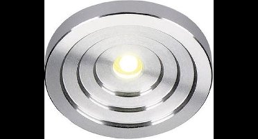 LED KONKAV, inbouwspot, rond, alu-geborsteld, 1W LED, warmwit, 3200K