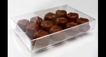 Plastic Gift Boxes for Chocolates 13x2.5x18.1cm with Insert (100 pieces)