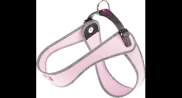 hondentuigje Aglia 6 nylon 57 / 65 cm grijs/roze