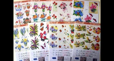 Top-Hobby 3D knipvellen Bloemen - 10 verschillende A4 vellen voor kaarten