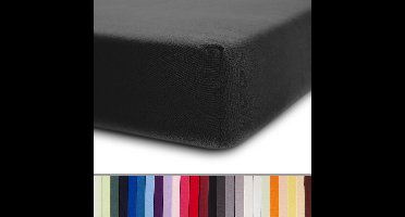 Lumaland - Jersey hoeslaken - elastische rand - 100% katoen - 160g/m² 140 x 200 cm - 160 x 200 cm - Antraciet