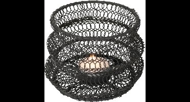 Gusta Opvouwbaar windlicht ø10x10cm Zwart