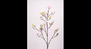 Emerald Kunstbloemen Zijden Bloemen Magnolia Crème Wit Roze 416329