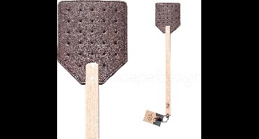 Vliegenmepper-Leer-hout met Ophanglus - Esschert design
