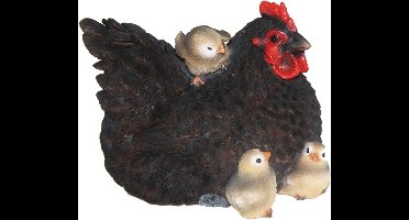 Esschert Design Kip Met Kuikens 15,2 X 12,3 Cm Polyresin