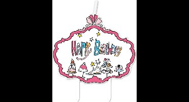 Haza Original Kaarsje Jill 10 X 8 Cm Happy Birthday