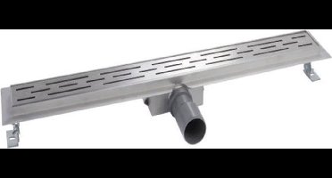 Wiesbaden RVS Douchegoot - 80 x 7cm - Incl. Flens, RVS sifon & filter