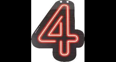 Neon Cijfer 4 24cm