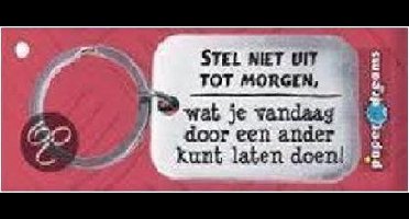 Paper Dreams | RVS Sleutelhanger | Stel niet uit tot morgen