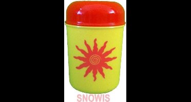 Wattenstaafpot zon geel/oranje