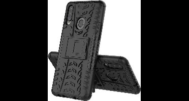 Rugged Hybrid Samsung Galaxy A20s Hoesje - Zwart