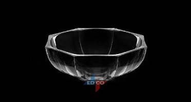 Kristallen schaal transparant - diepe serveerschaal 25cm glas.