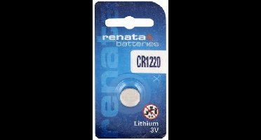 Renata Lithium Batterij - Knoopcel - CR1220 - 1 stuks - 3V - Made in Indonesia