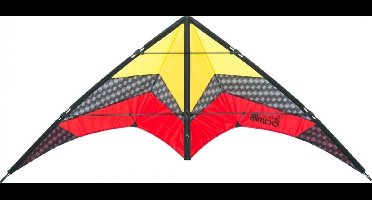 HQ Stuntvlieger Limbo II R2F Lava - 67 x 155 cm - 2 lijns vlieger vanaf 10 jaar - inclusief 2x20m lijnen